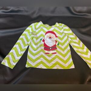 4T Build a Bundle J Khaki Green & White Chevron  Santa Claus Long Sleeve…